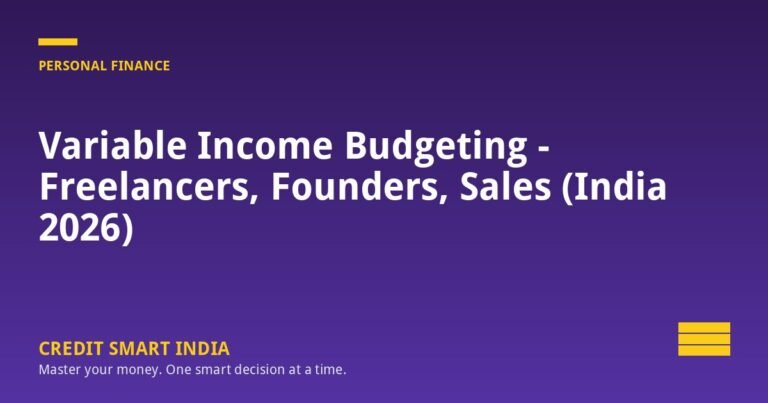 Variable Income Budgeting - Freelancers, Founders, Sales (India 2026)