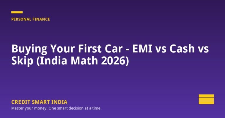 Buying Your First Car - EMI vs Cash vs Skip (India Math 2026)