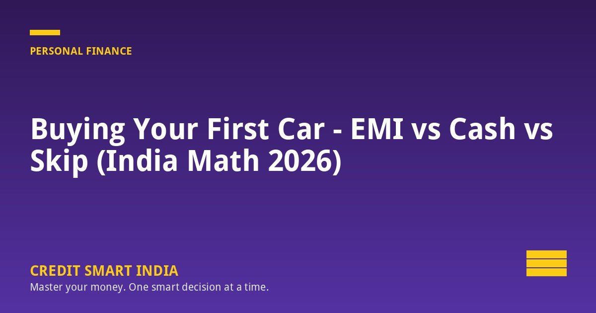 Buying Your First Car - EMI vs Cash vs Skip (India Math 2026)