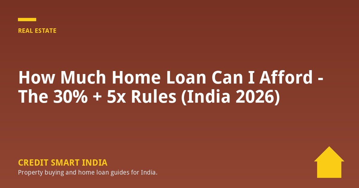 How Much Home Loan Can I Afford - The 30% + 5x Rules (India 2026)