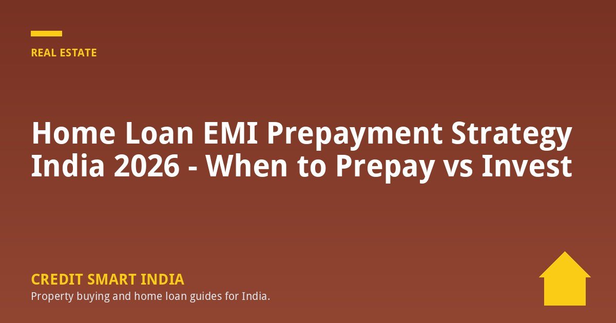 Home Loan EMI Prepayment Strategy India 2026 - When to Prepay vs Invest