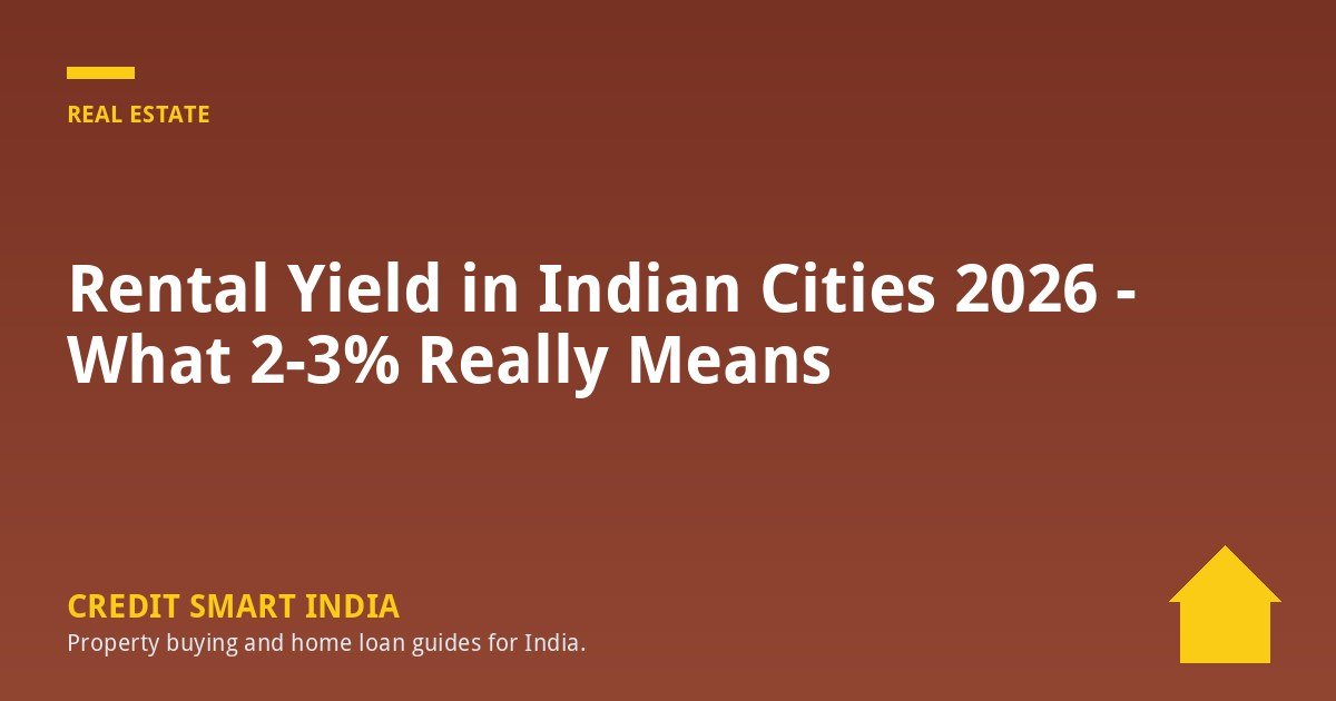 Rental Yield in Indian Cities 2026 - What 2-3% Really Means