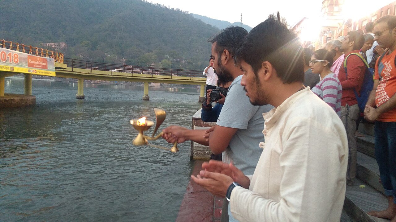 The evening Ganga aarti at Rishikesh