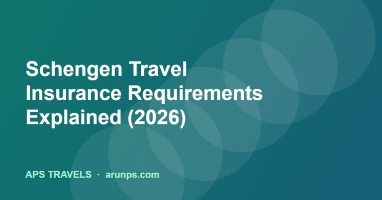 Schengen Travel Insurance Requirements Explained (2026)