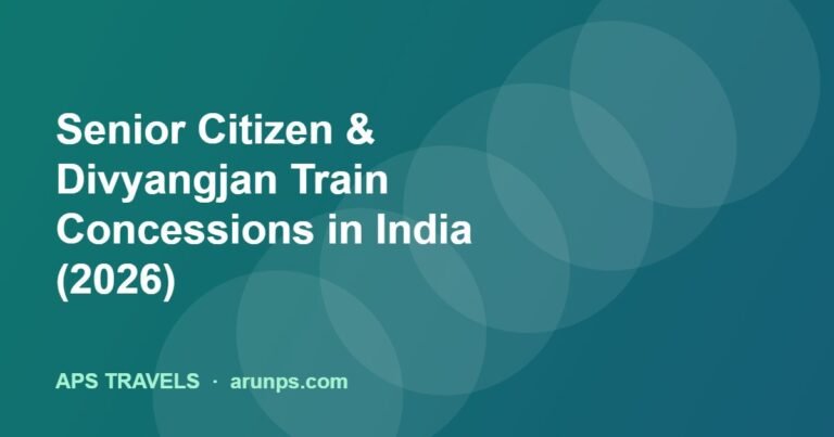 Senior Citizen & Divyangjan Train Concessions in India (2026)