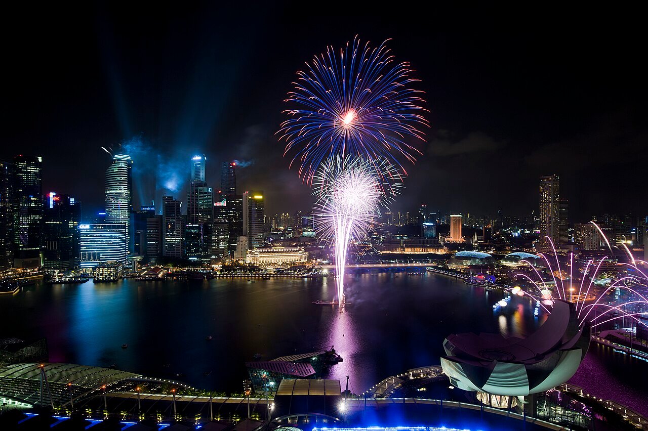 The Marina Bay skyline, Singapore