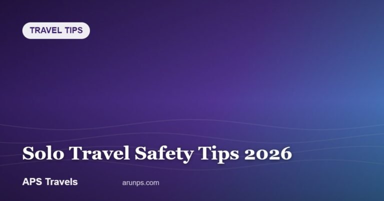 Solo Travel Safety Tips 2026 — APS Travels