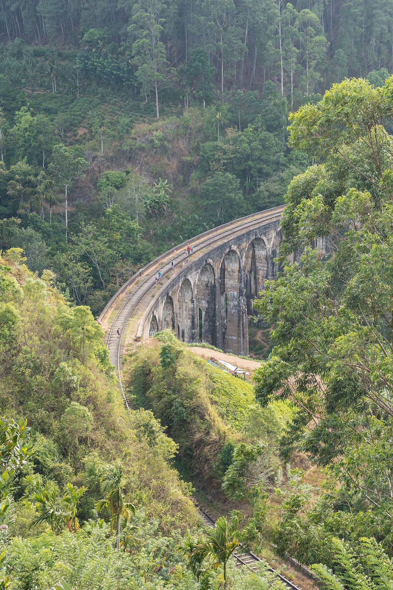 A train on the Nine Arch Bridge near Ella