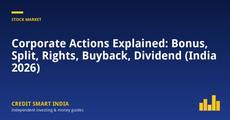 Corporate Actions Explained: Bonus, Split, Rights, Buyback, Dividend (India 2026)