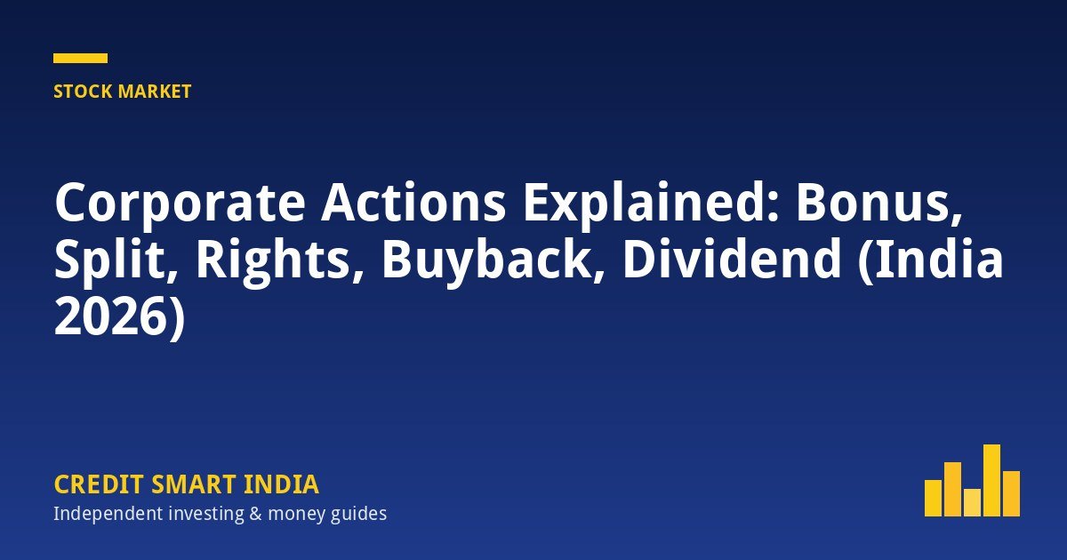 Corporate Actions Explained: Bonus, Split, Rights, Buyback, Dividend (India 2026)