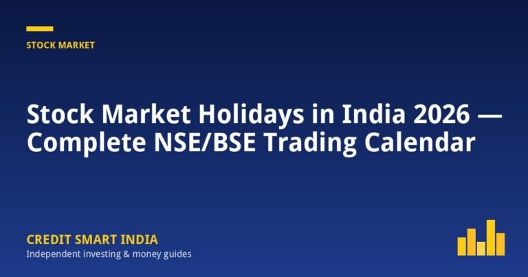 Stock Market Holidays in India 2026 — Complete NSE/BSE Trading Calendar