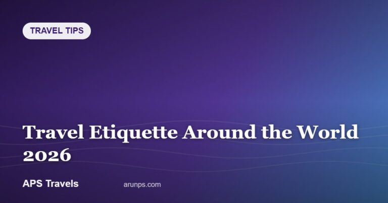 Travel Etiquette Around the World 2026 — APS Travels