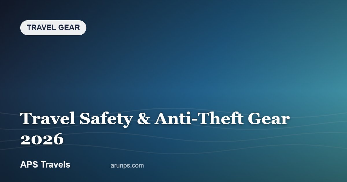 Travel Safety & Anti-Theft Gear 2026 — APS Travels