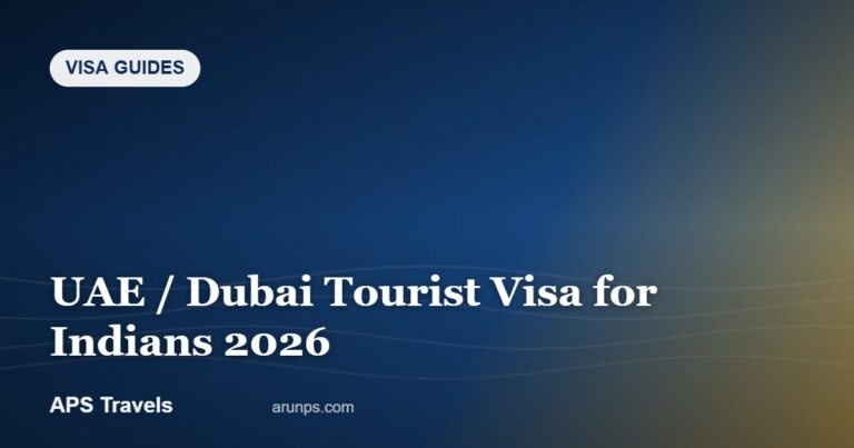 UAE / Dubai Tourist Visa for Indians 2026 — APS Travels