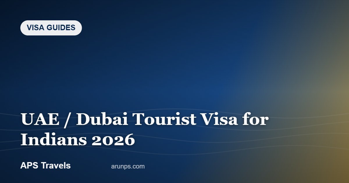 UAE / Dubai Tourist Visa for Indians 2026 — APS Travels