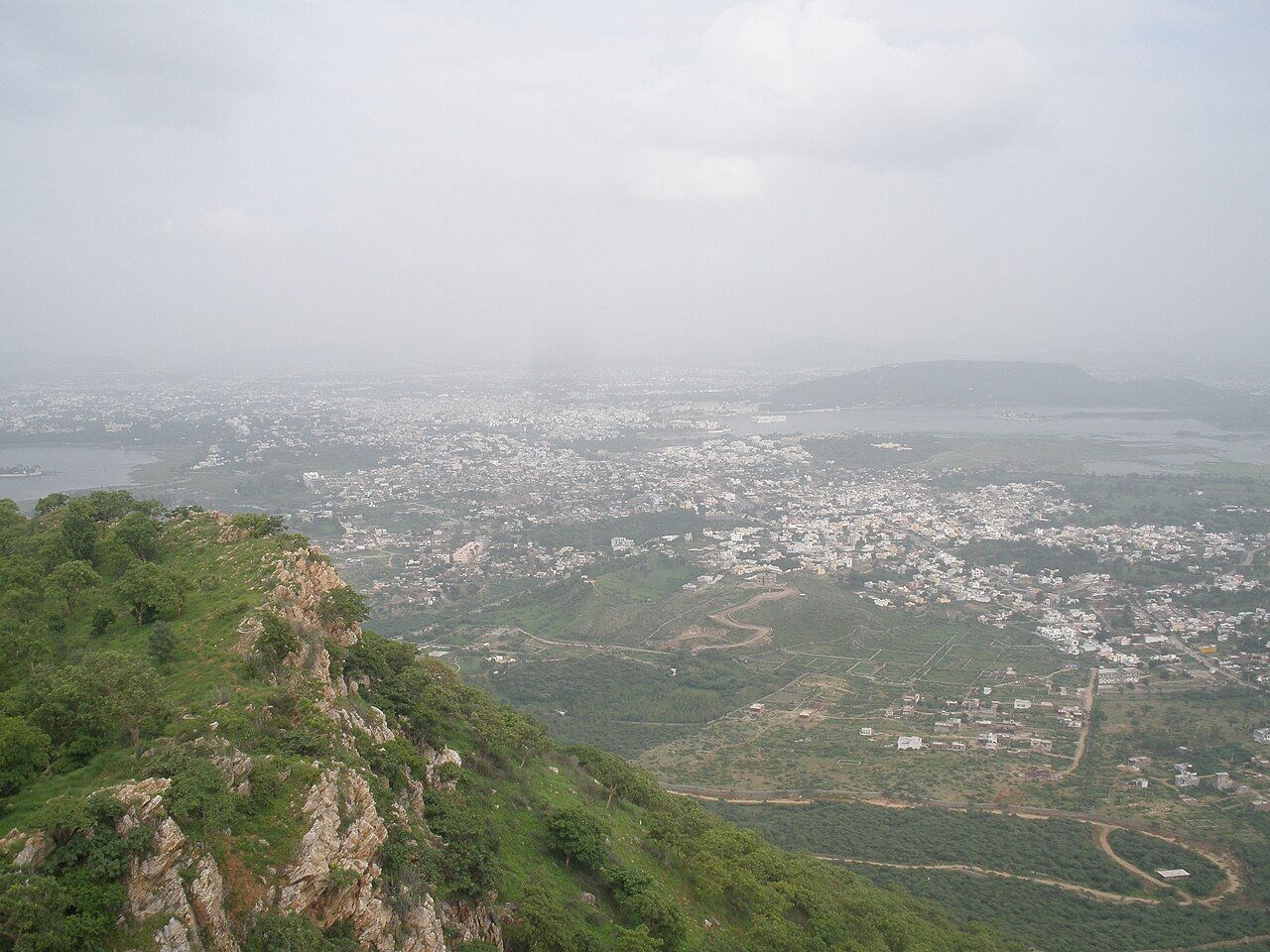 A hilltop palace overlooking Udaipur