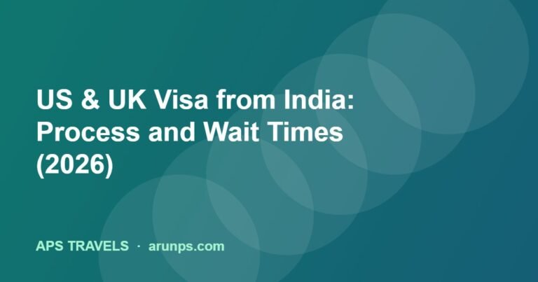 US & UK Visa from India: Process and Wait Times (2026)