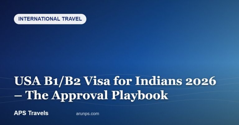 USA B1/B2 Visa for Indians 2026 – The Approval Playbook — APS Travels
