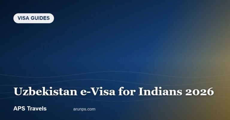 Uzbekistan e-Visa for Indians 2026 — APS Travels