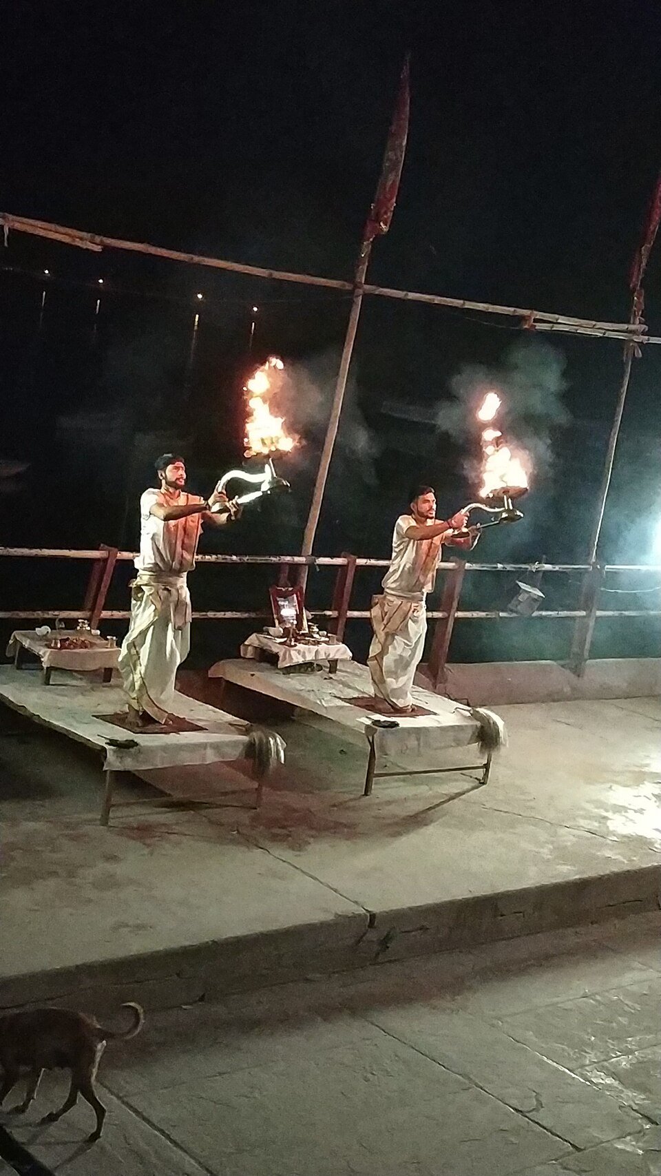 The evening Ganga aarti at Varanasi