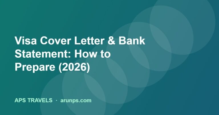 Visa Cover Letter & Bank Statement: How to Prepare (2026)