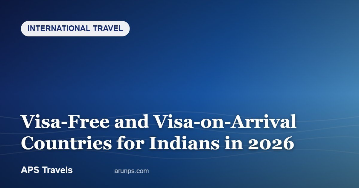 Visa-Free and Visa-on-Arrival Countries for Indians in 2026 — APS Travels
