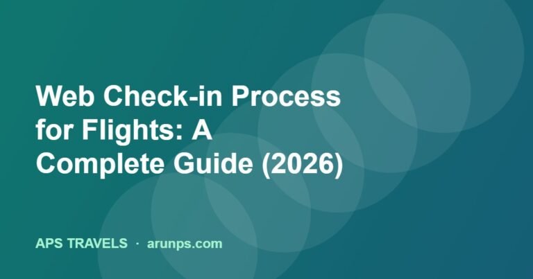 Web Check-in Process for Flights: A Complete Guide (2026)
