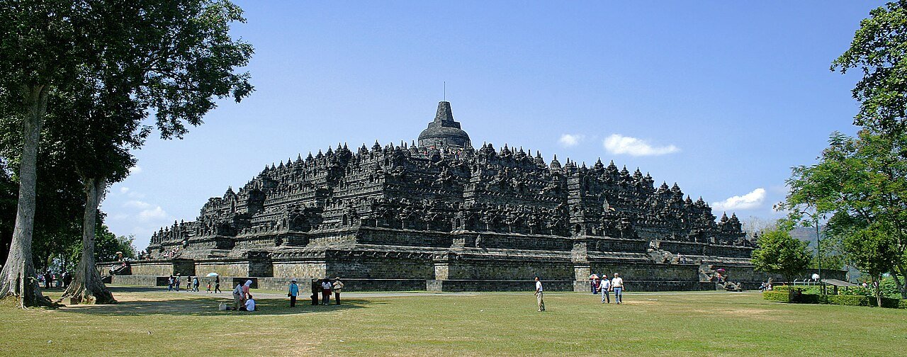 The temple of Borobudur at dawn